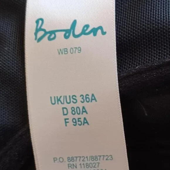 LIKE NEW! Boden Black Bikini Top | 36A - Picture 4 of 6